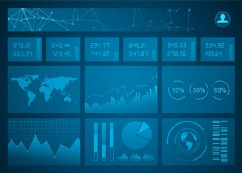 Illustration of an energy monitoring dashboard